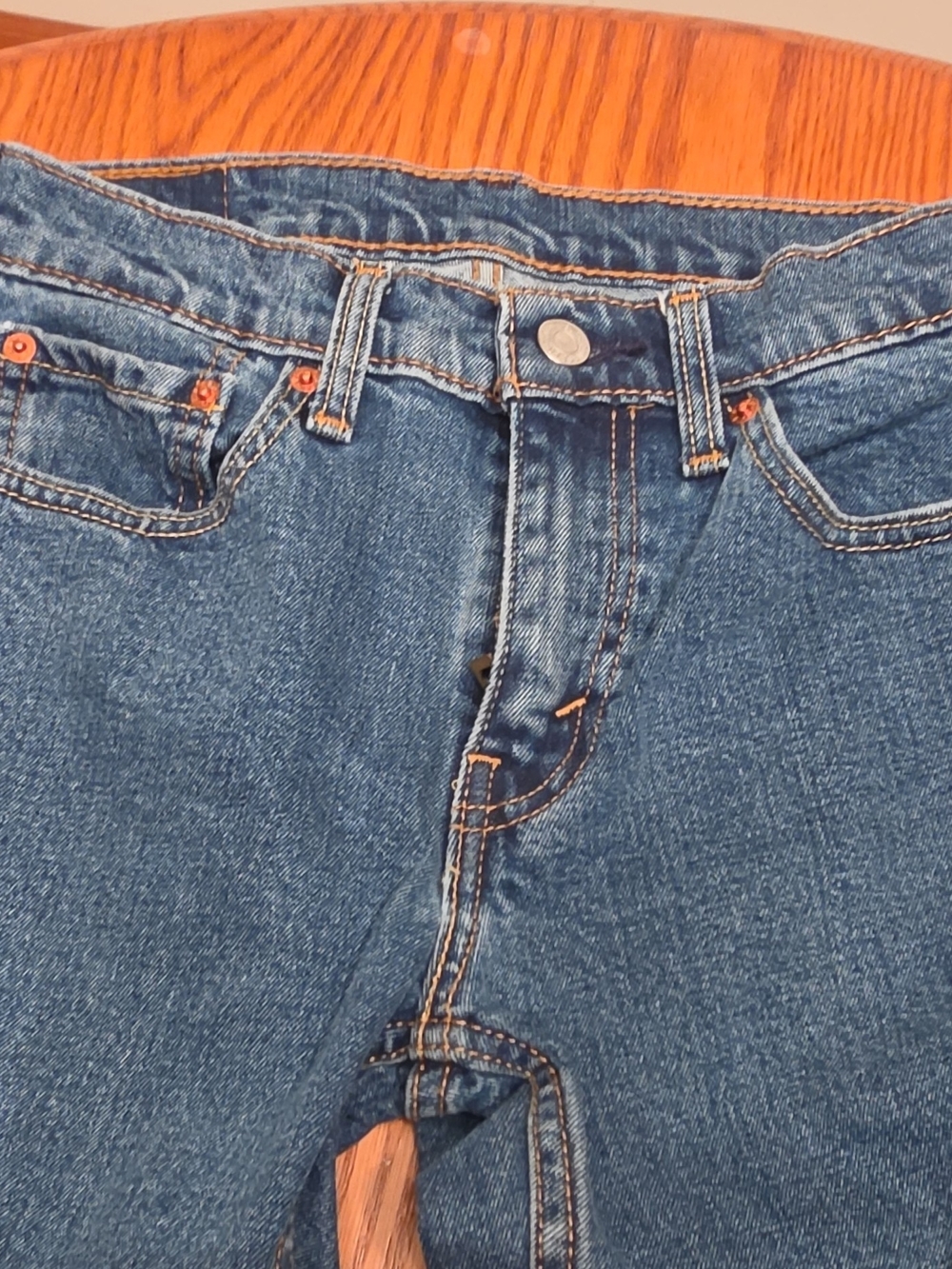 Levi's 514 Men's Dark Blue Slim Straight Jeans Size 28-30 - Picture 5 of 6